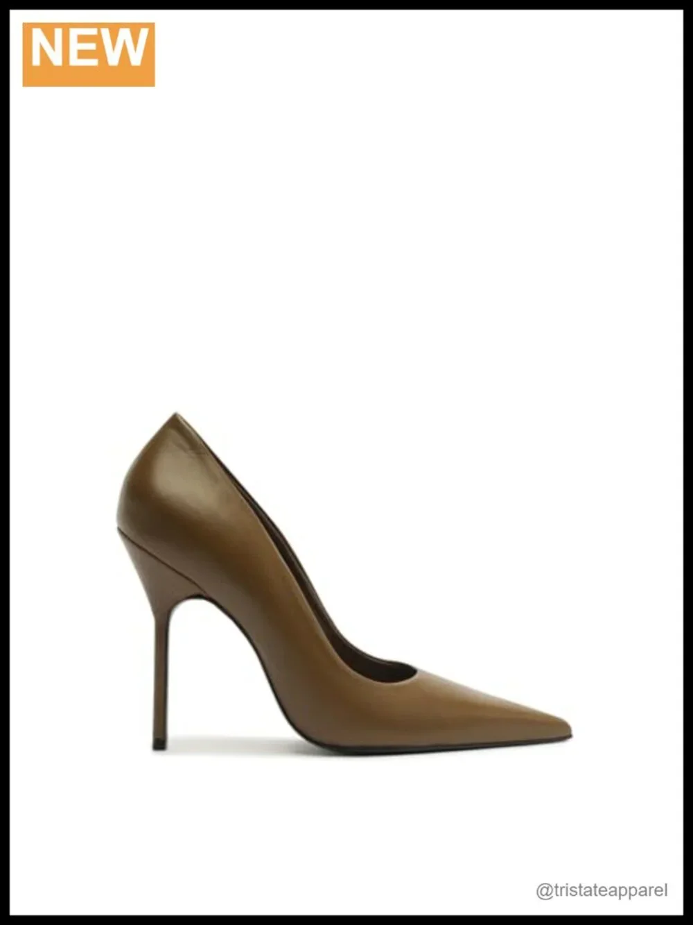 Leather Pointed Toe Stiletto Pump Heels for Formal Cocktail